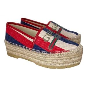 Gucci CLOTH ESPADRILLES - blue red white